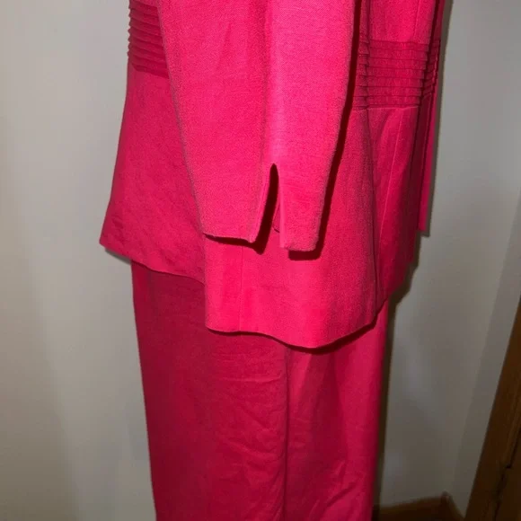 Jessica Howard Petite 2-Piece Pink Dress Set/Linen Blend/Size 16P - Picture 8 of 14